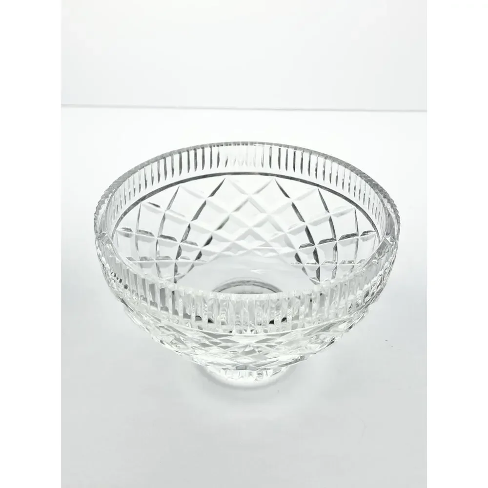 Waterford “Killeen” Pair of Crystal Footed Bowls 6” Signed